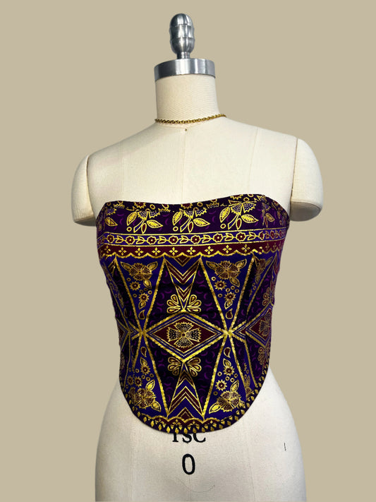 RENTAL: STRAPLESS CORSET - PURPLE (6/8)