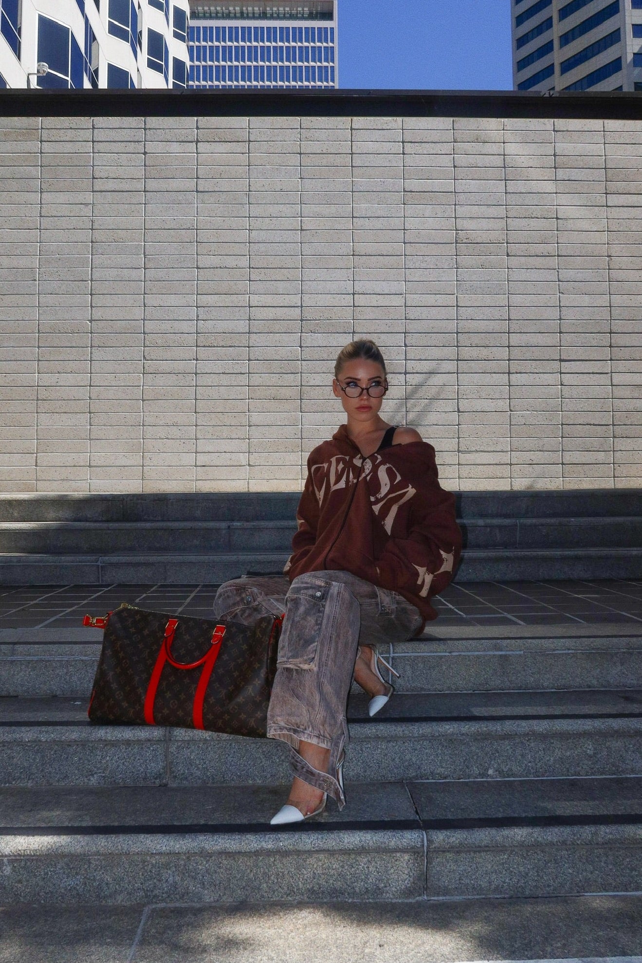 CLASSIC CESSA ZIP UP - CHOCOLATE BROWN/TAN