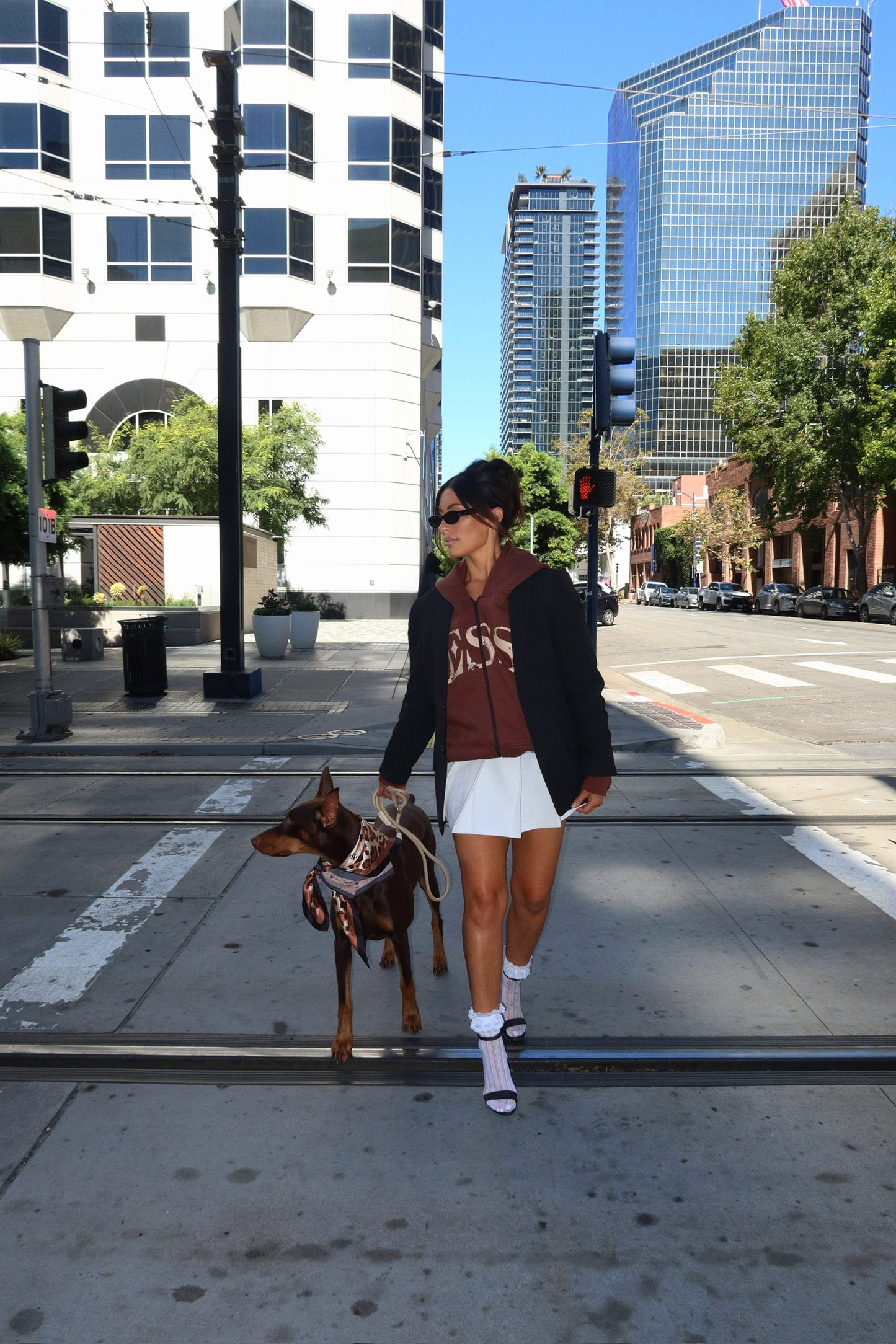 CLASSIC CESSA ZIP UP - CHOCOLATE BROWN/TAN