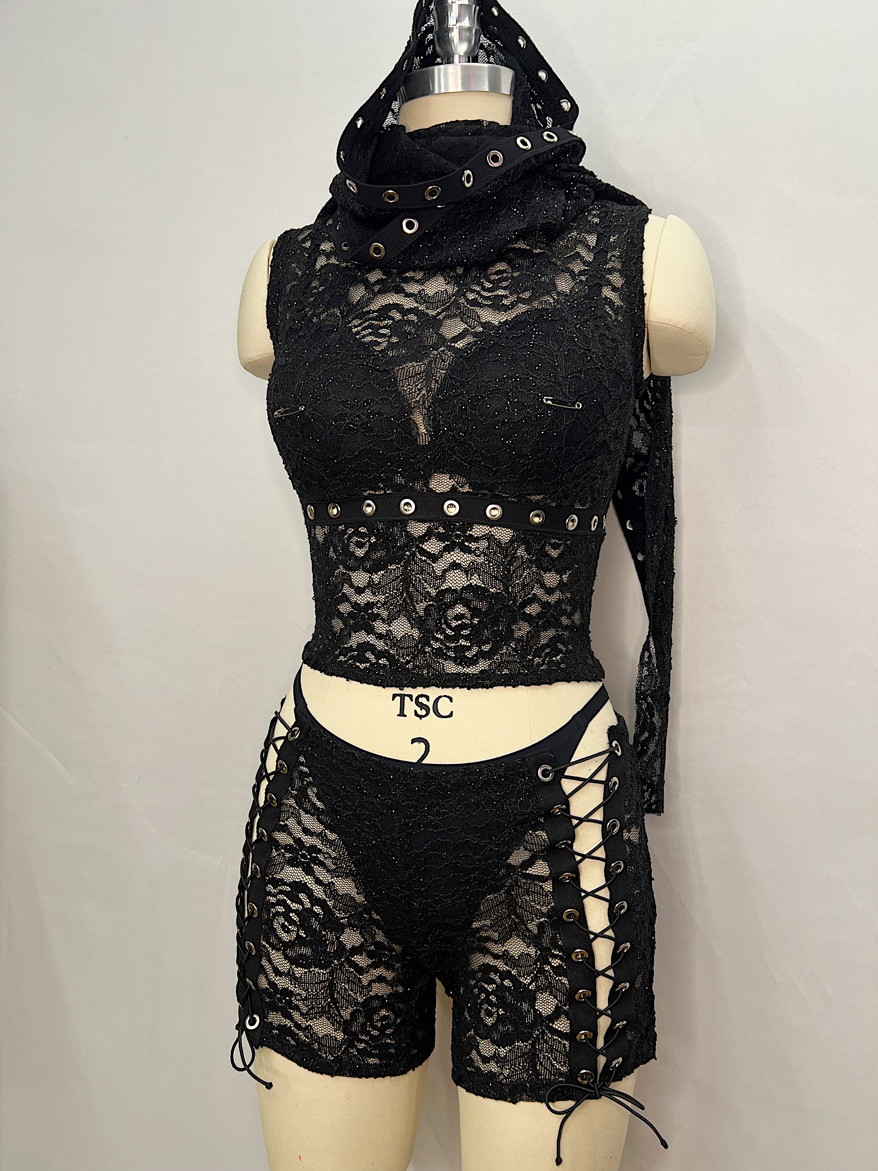 トップス theredthread G tech tops lace TEKKI LACE HOOD – CESSA DESIGNS